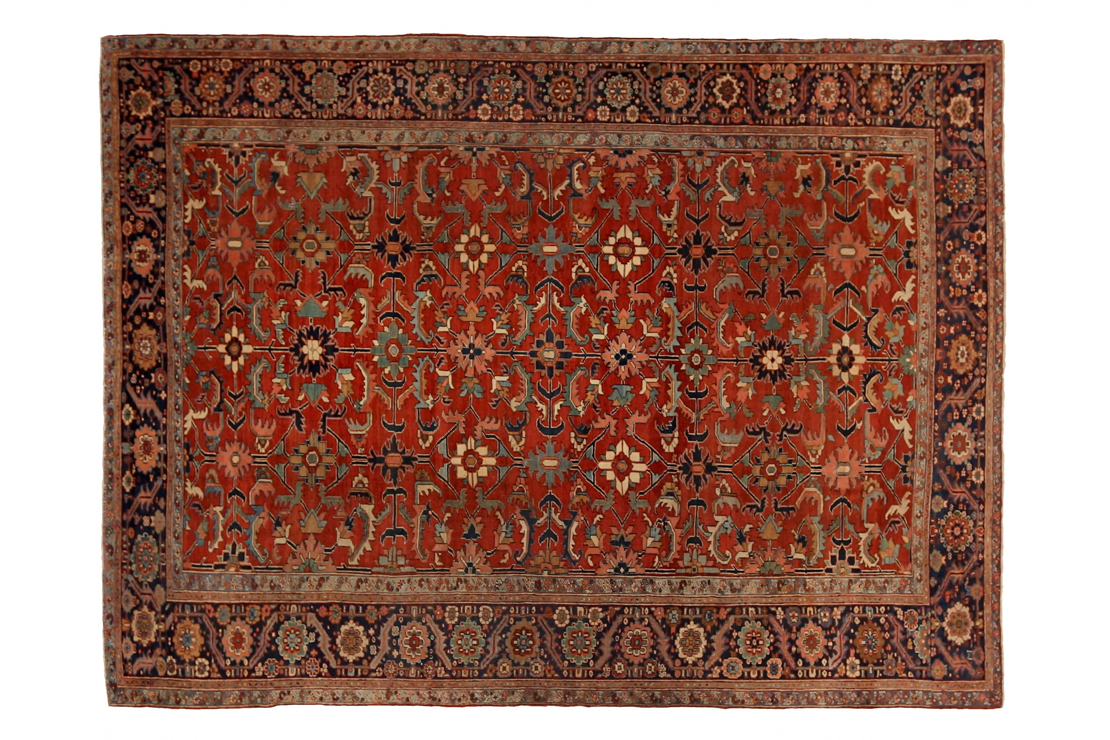 Antique Persian Heriz Traditional Rug 88800