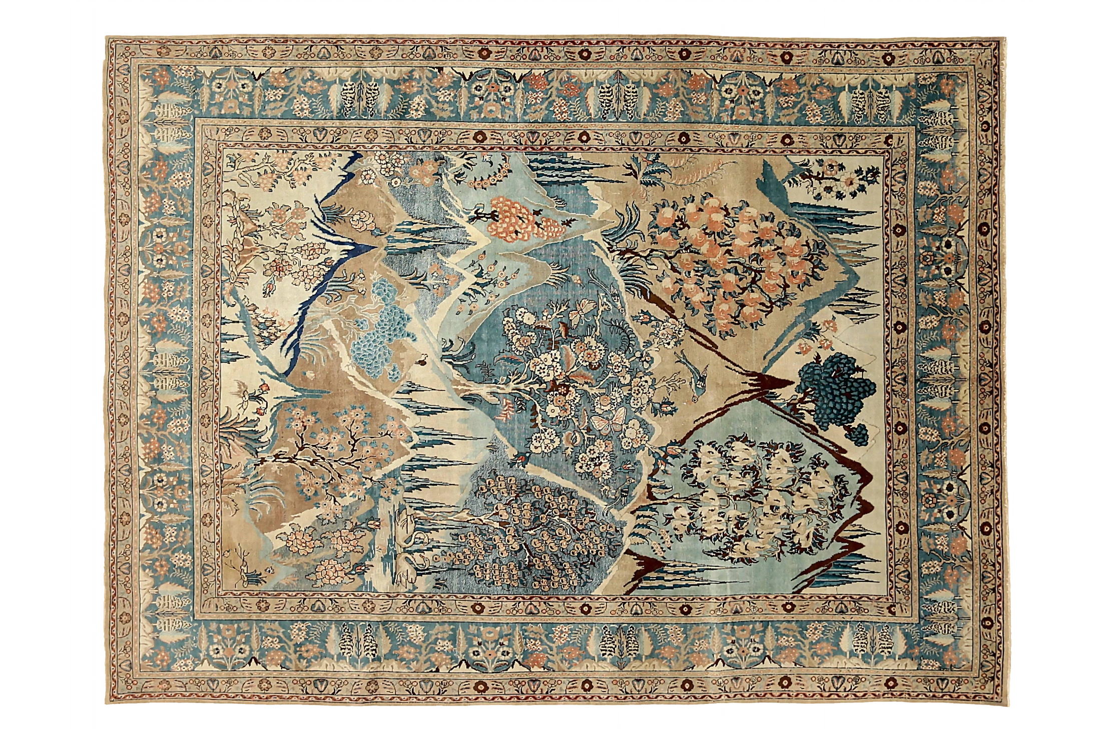 Antique Persian Tabriz Transitional Rug 88803