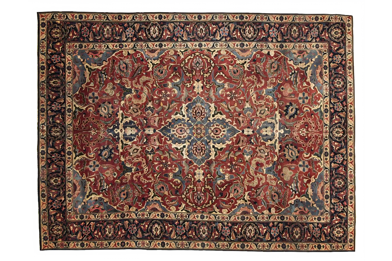 Antique Persian Tabriz Traditional Rug 88805