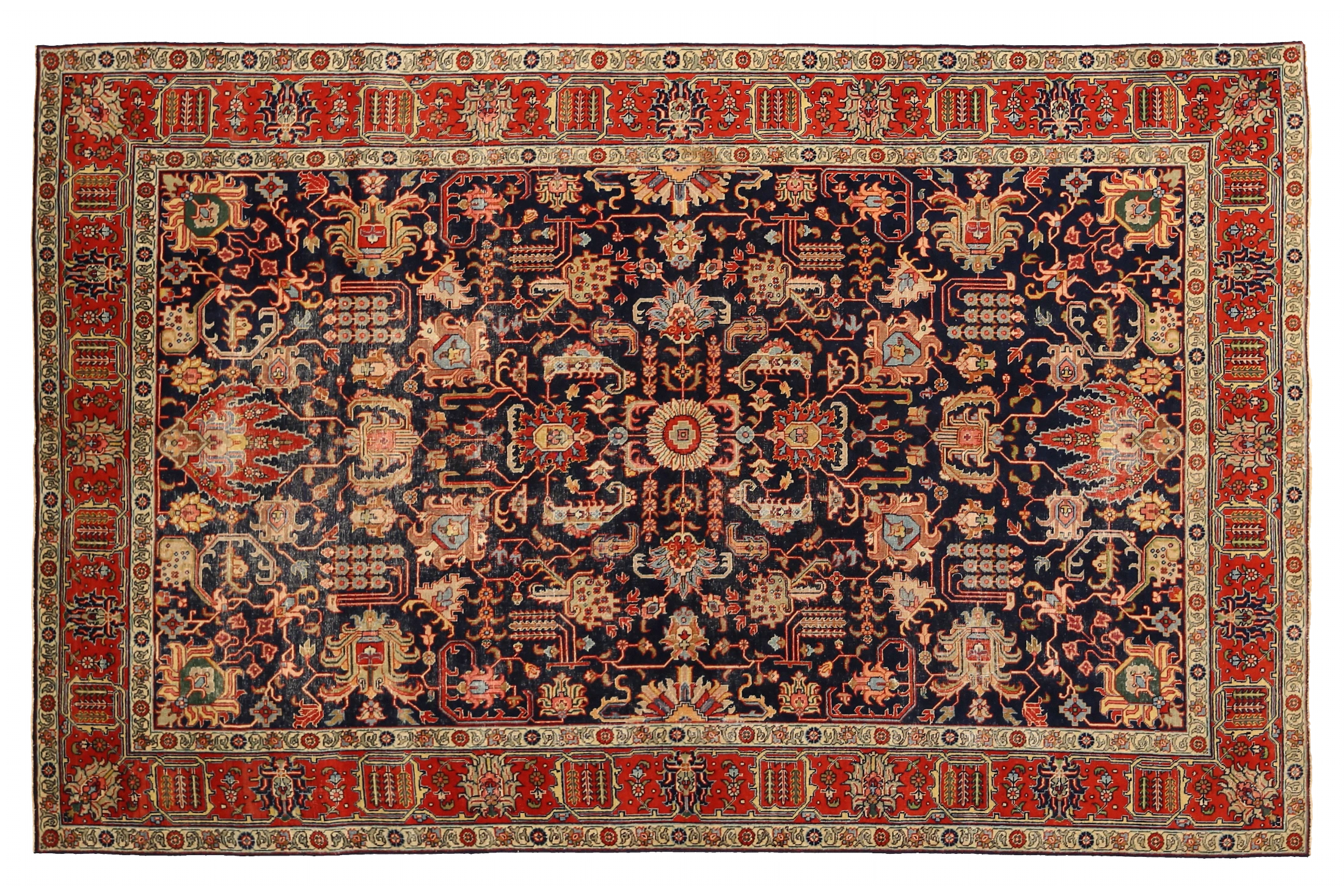Antique Persian Tabriz Traditional Rug 88808