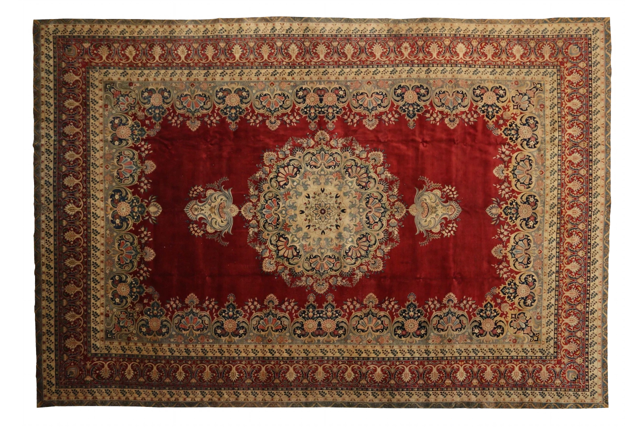 Antique Persian Tabriz Traditional Rug 88846