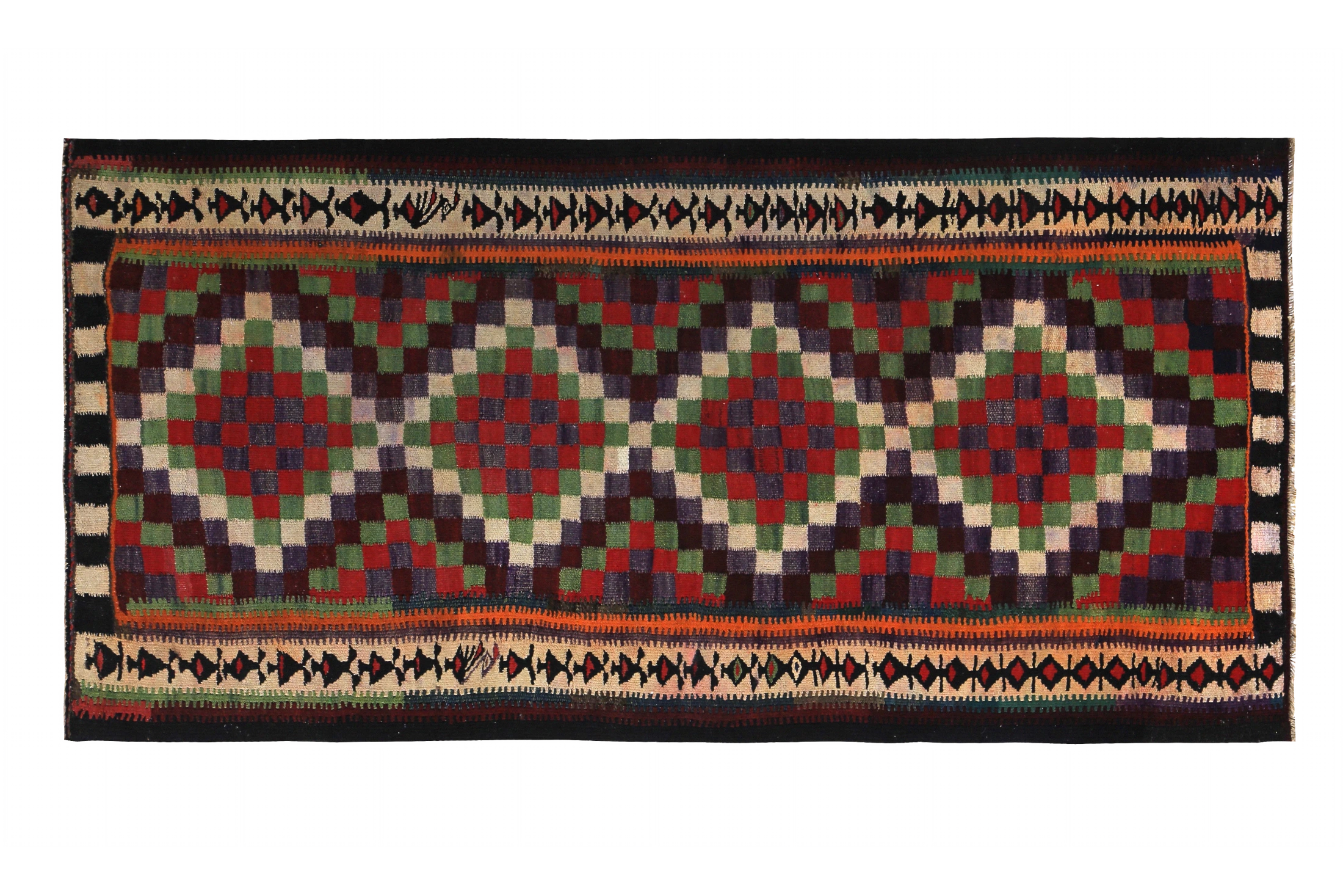 Antique Persian Transitional Rug 89456