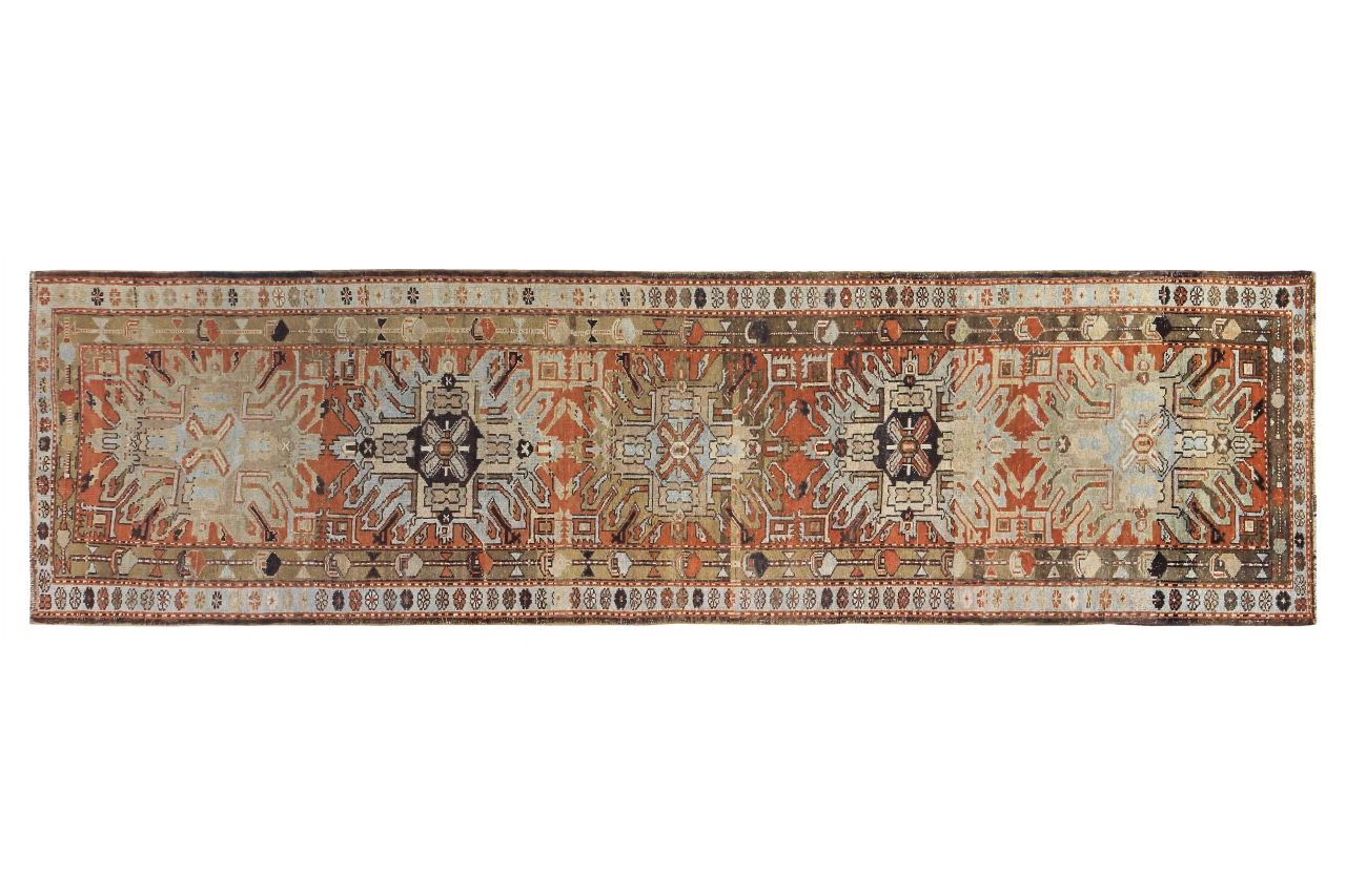 Antique Persian Azarbaijan Transitional Rug 89627