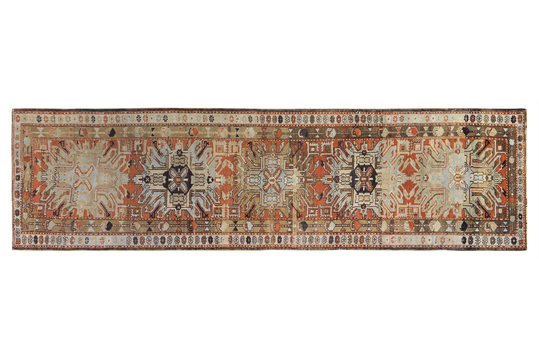 Antique Persian Azarbaijan Transitional Rug 89627