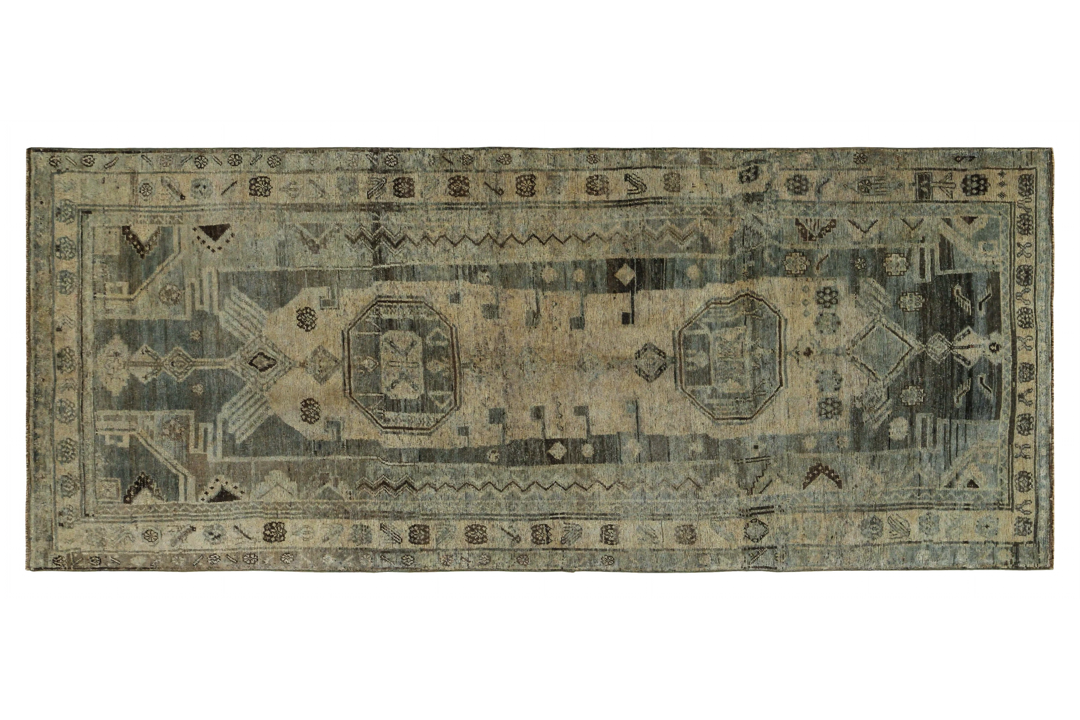 Antique Persian Bijar Transitional Rug 89639