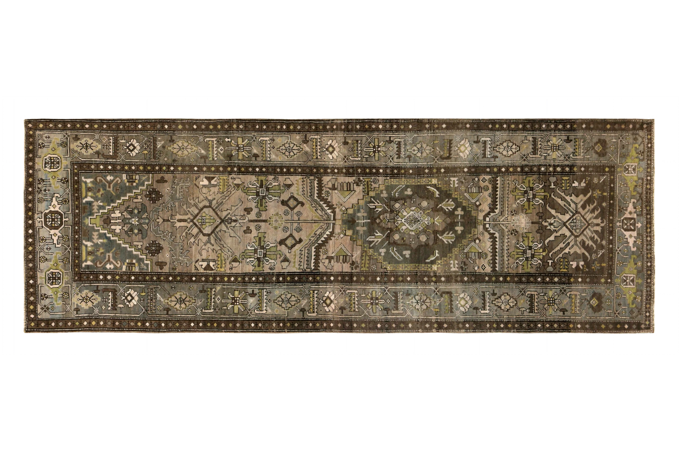 Antique Persian Azarbaijan Transitional Rug 89642