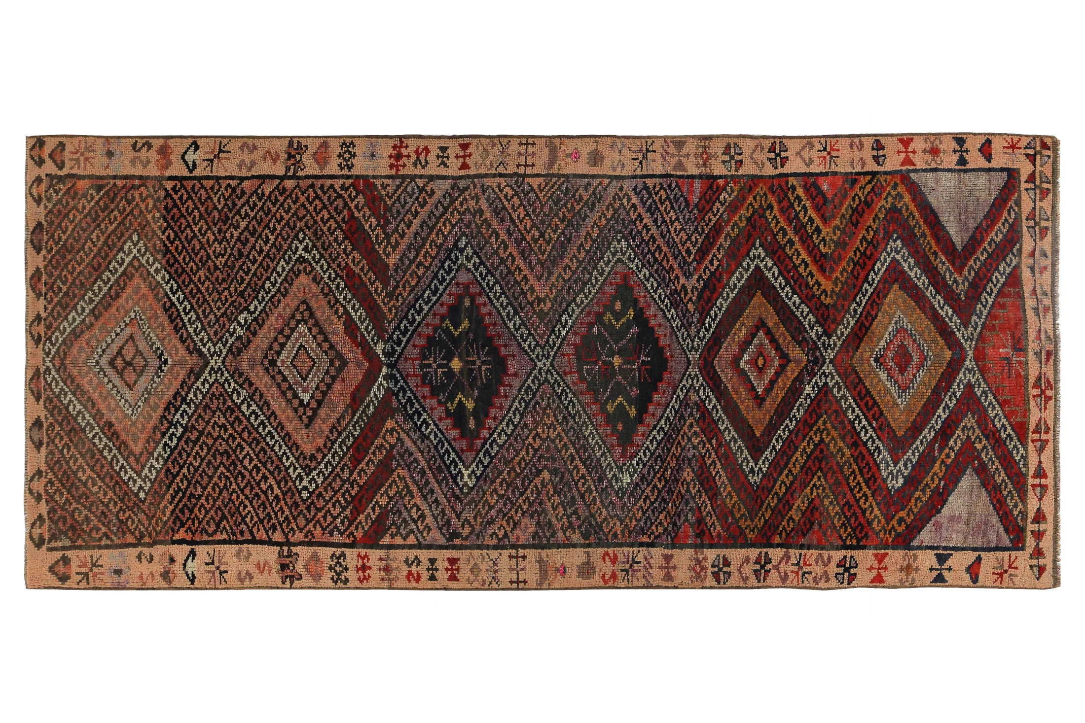 Antique Persian Azarbaijan Transitional Rug 89648