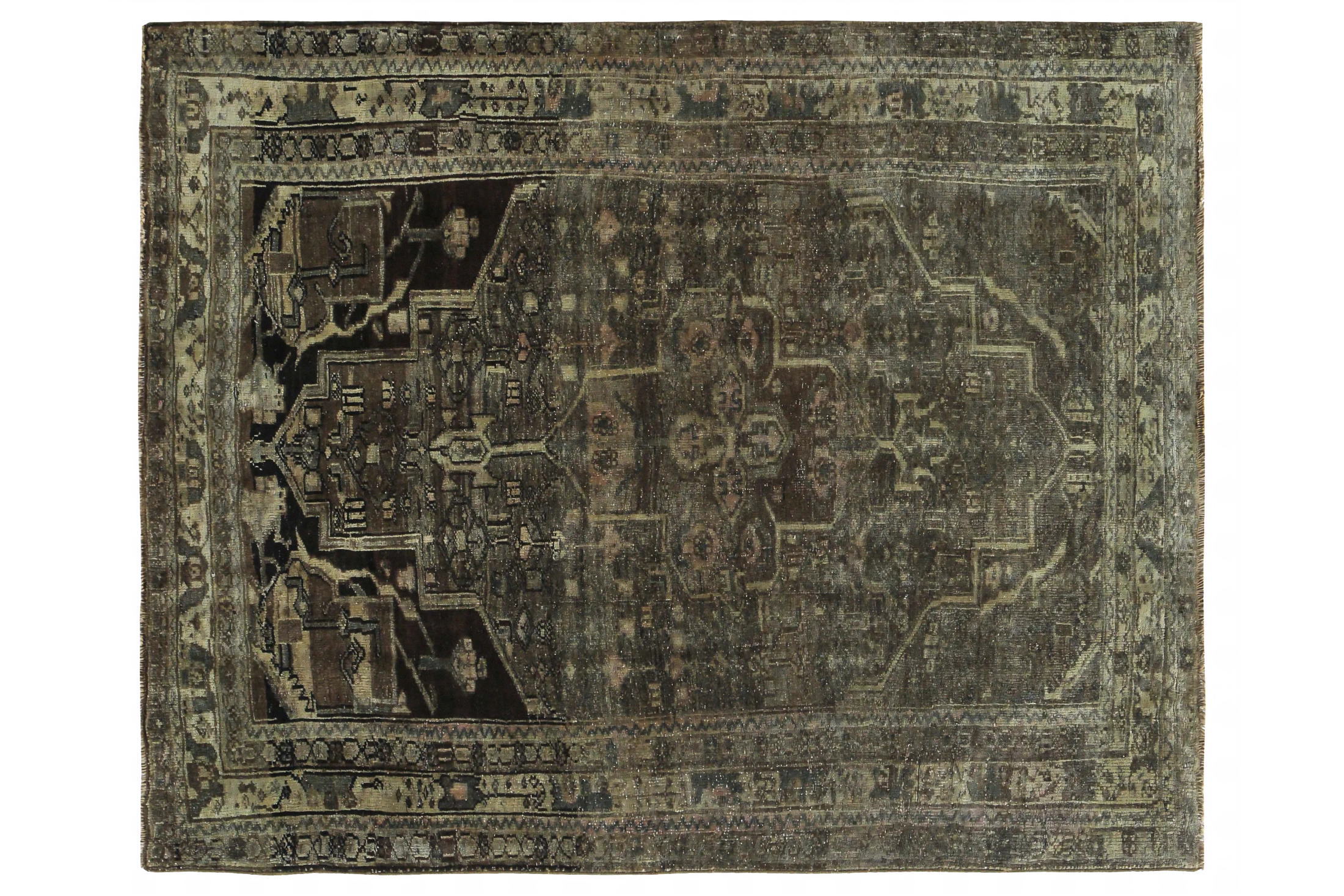 Antique Persian Bijar Transitional Rug 89650