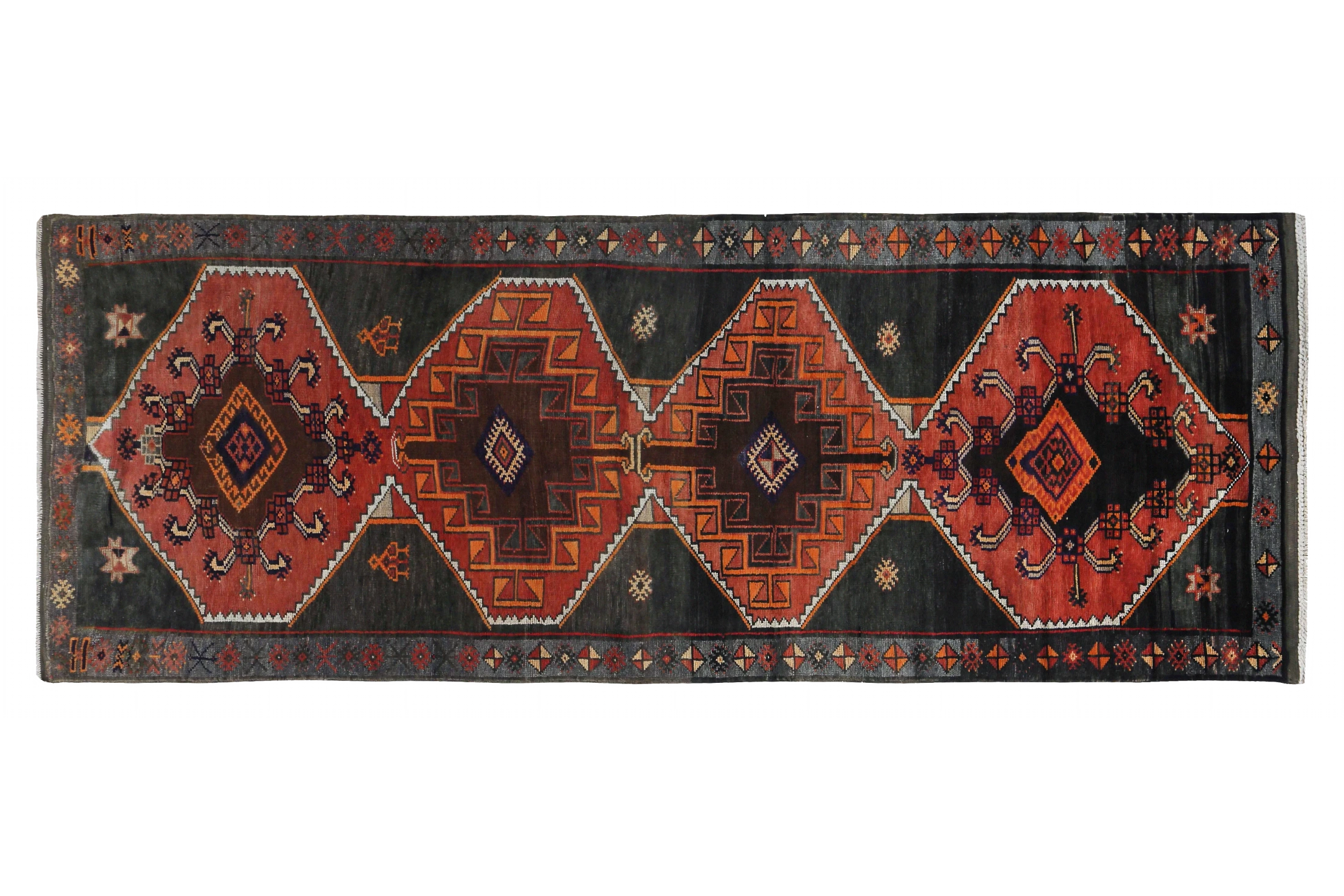 Antique Persian Azarbaijan Transitional Rug 89654