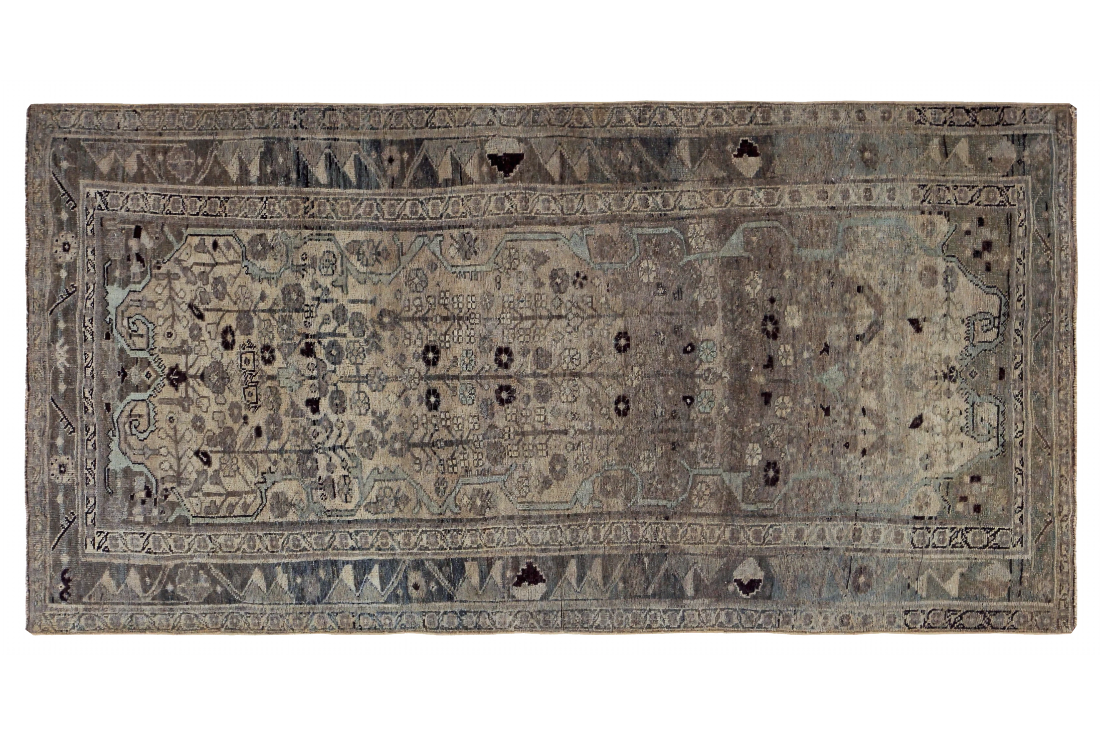 Antique Persian Bijar Transitional Rug 89657