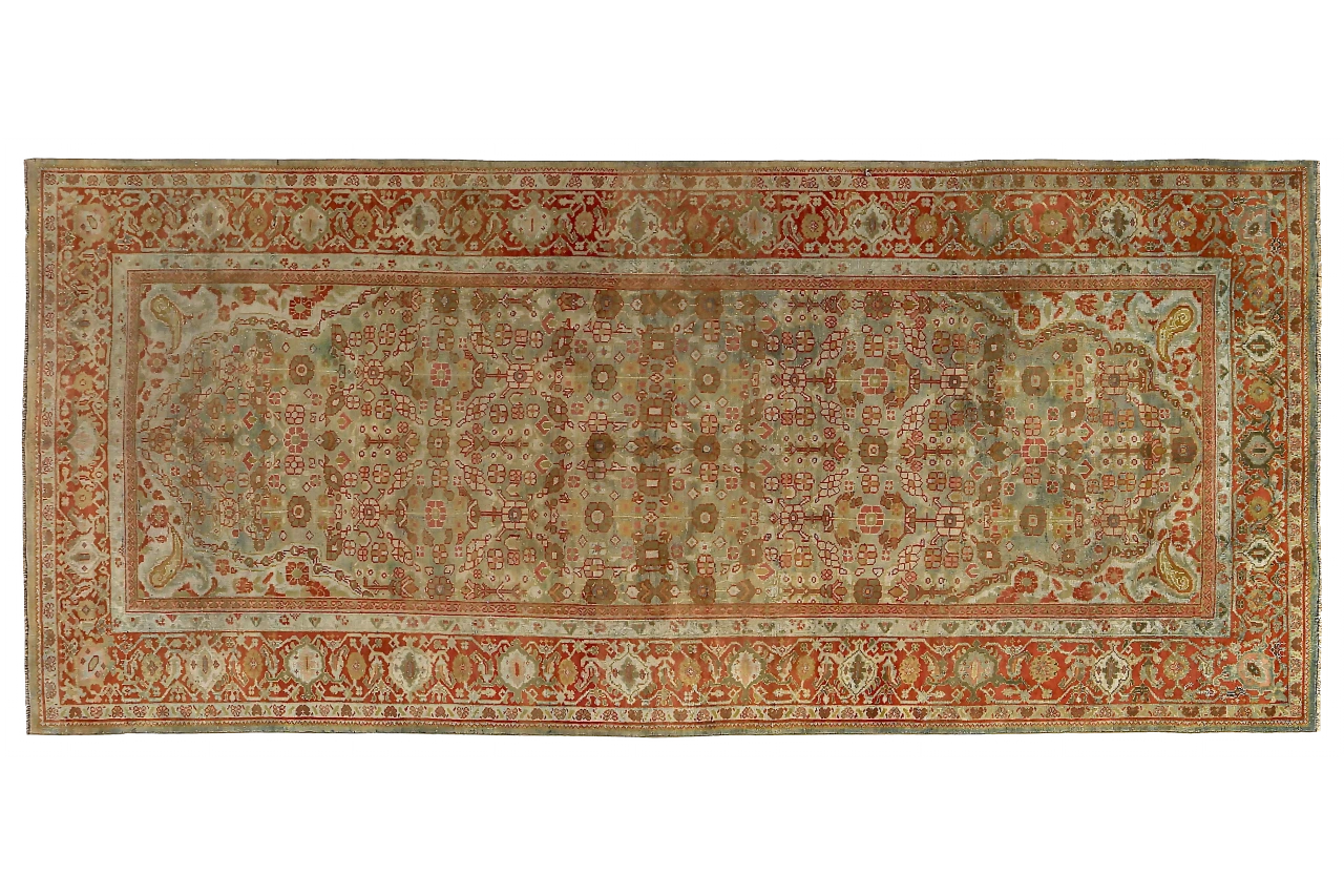 Antique Persian Sultanabad Transitional Rug 89665