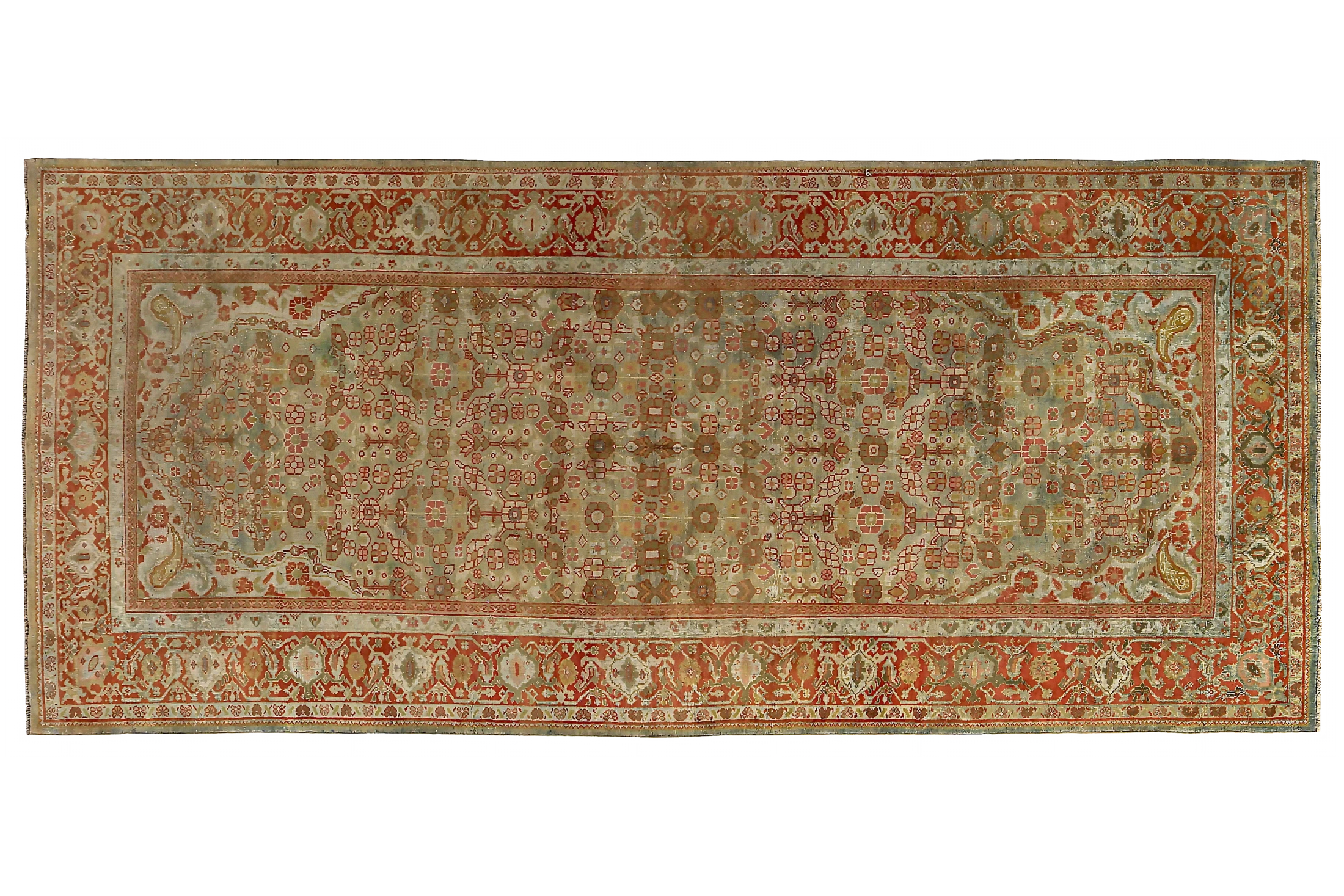 Antique Persian Sultanabad Transitional Rug 89665