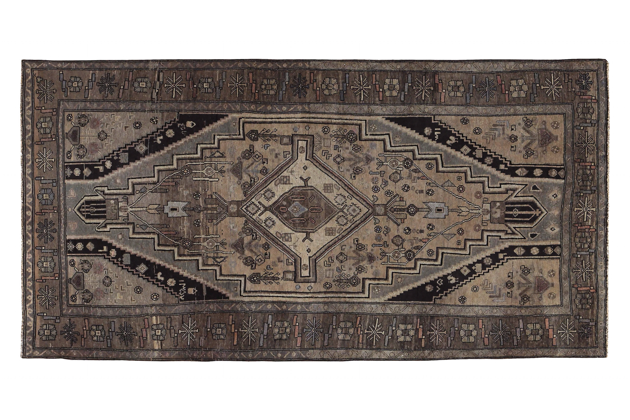 Antique Persian Bijar Transitional Rug 89675