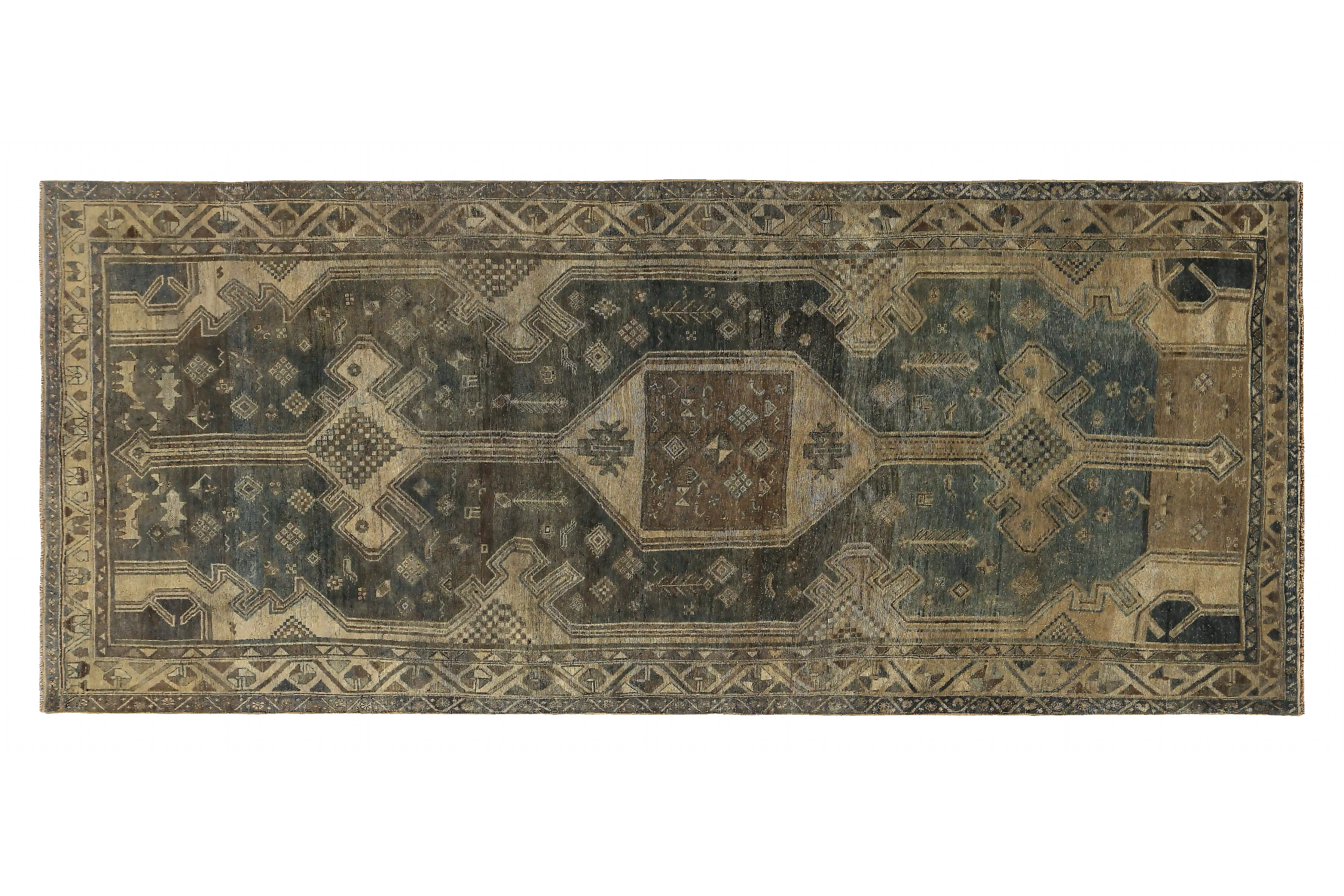 Antique Persian Bijar Transitional Rug 89677