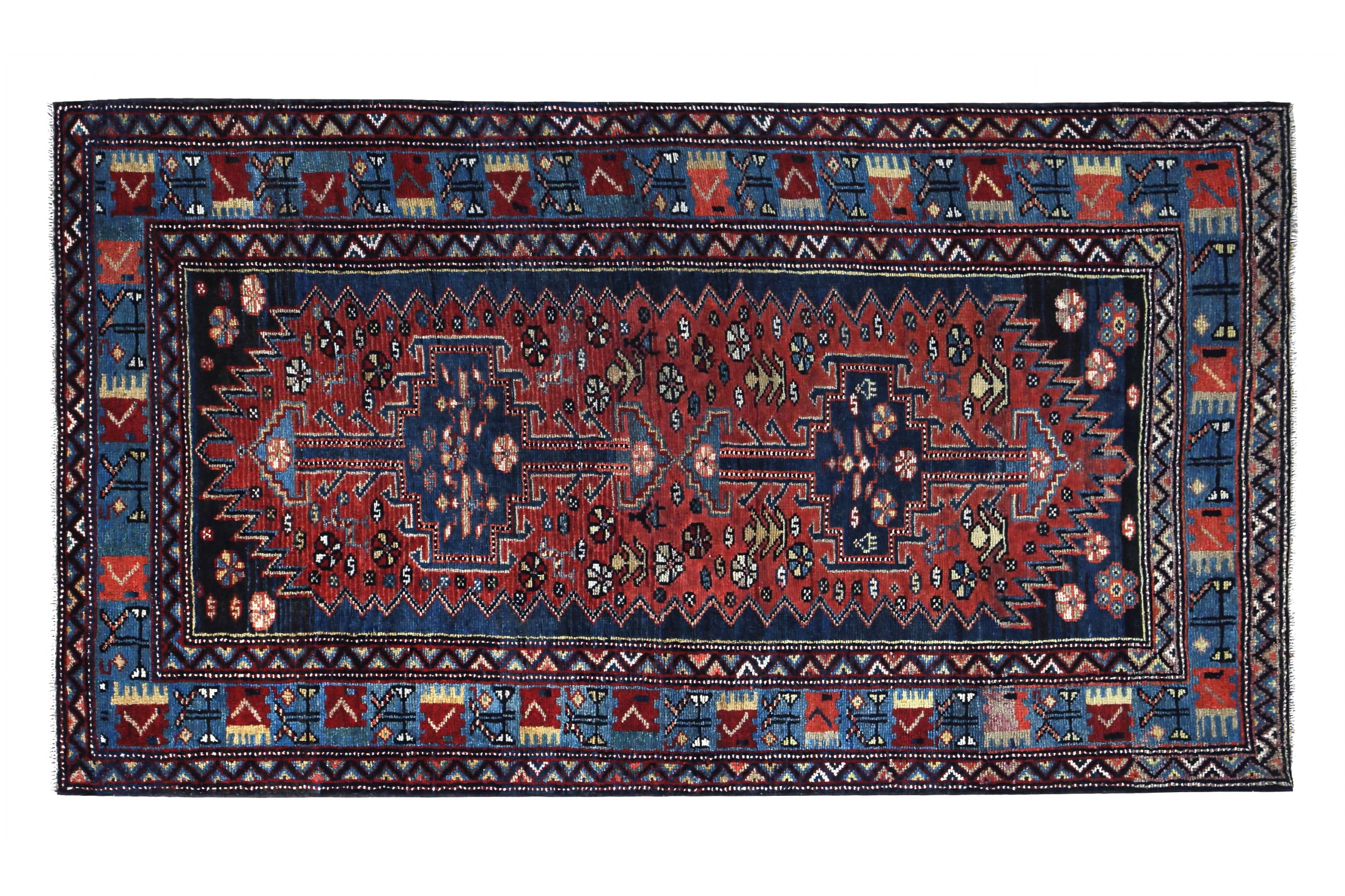 Antique Persian Zanjan Traditional Rug 89692