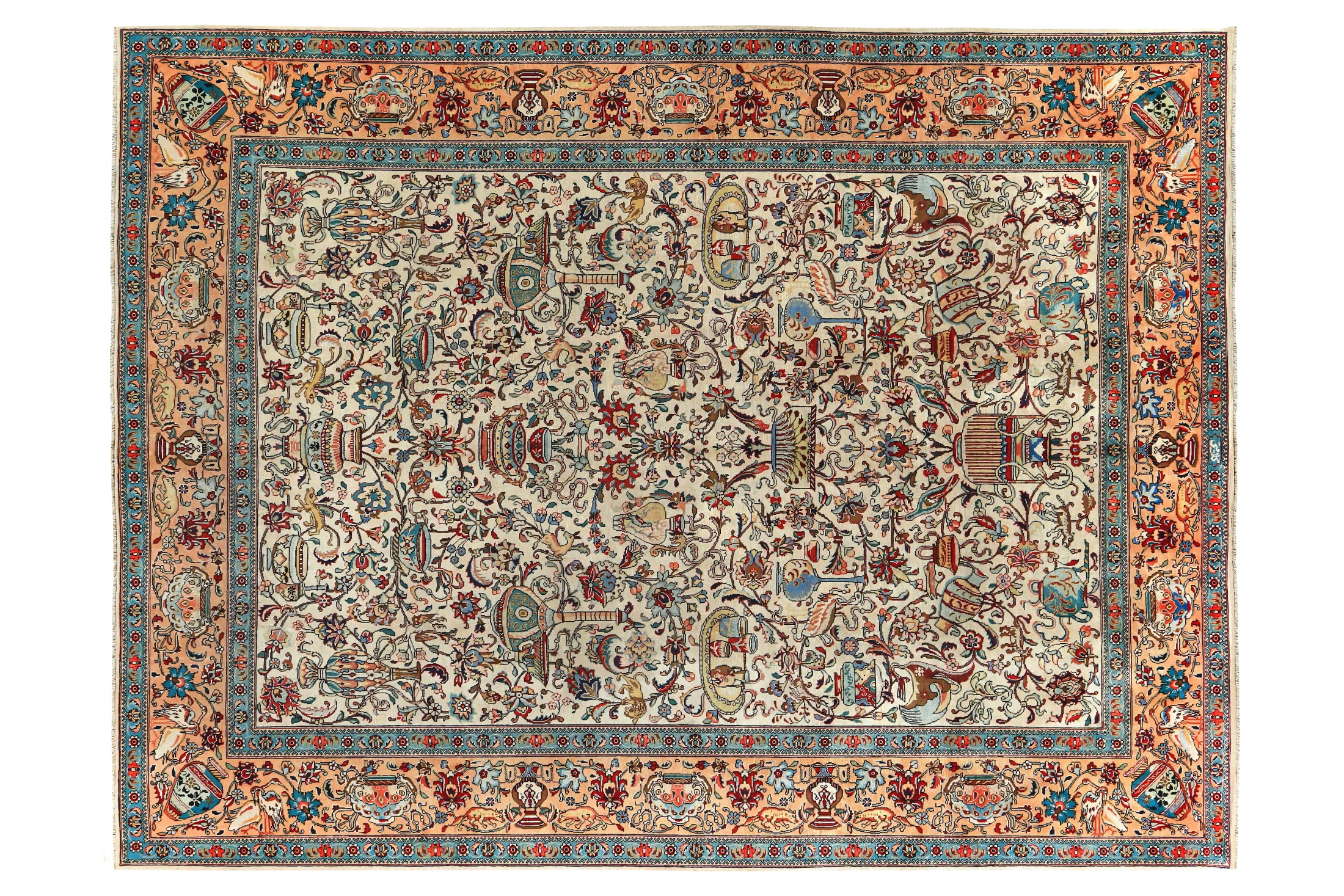 Antique Persian Tabriz Traditional Rug 89703