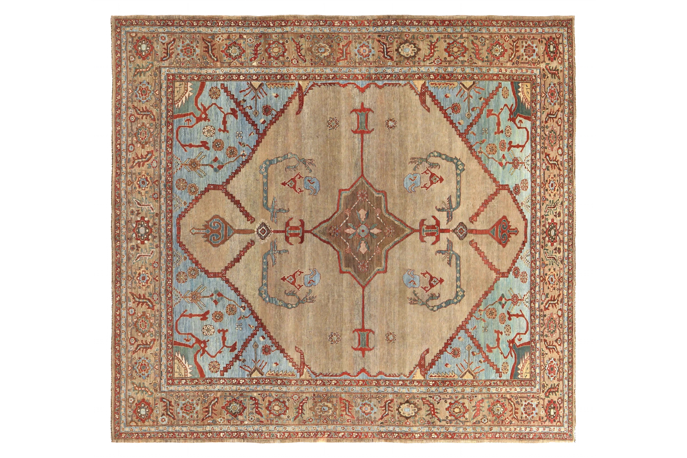 Antique Persian Bakhshayesh Transitional Rug 89706