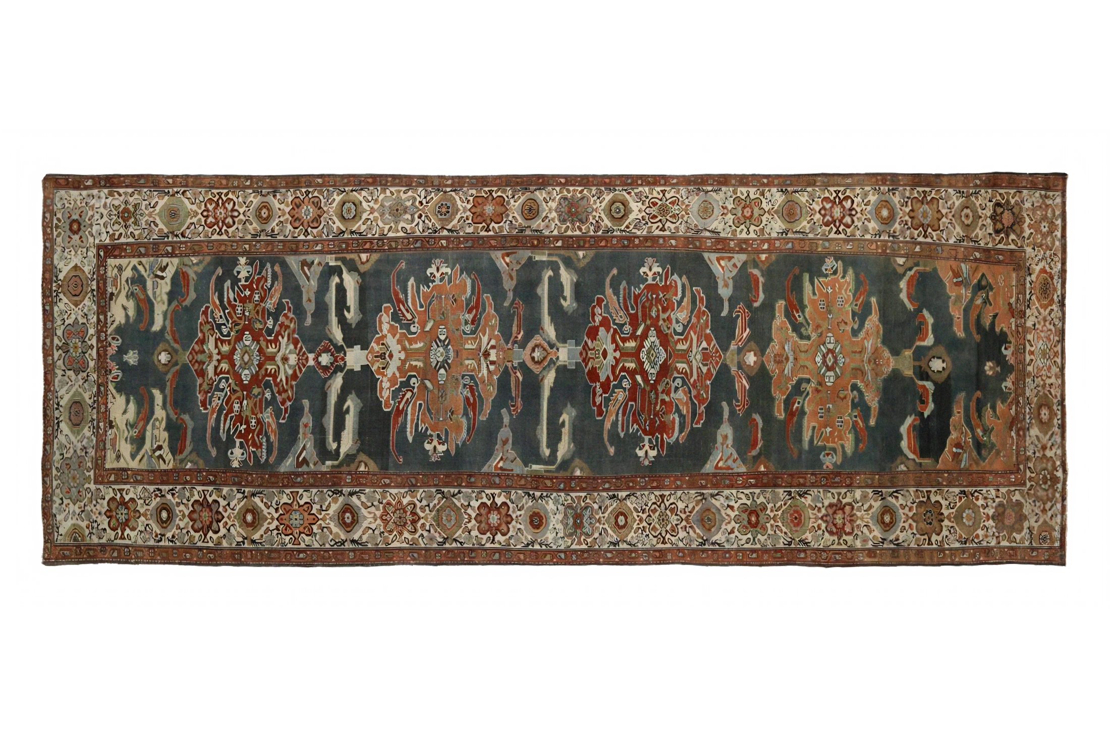 Antique Persian Malayer Traditional Rug 89718