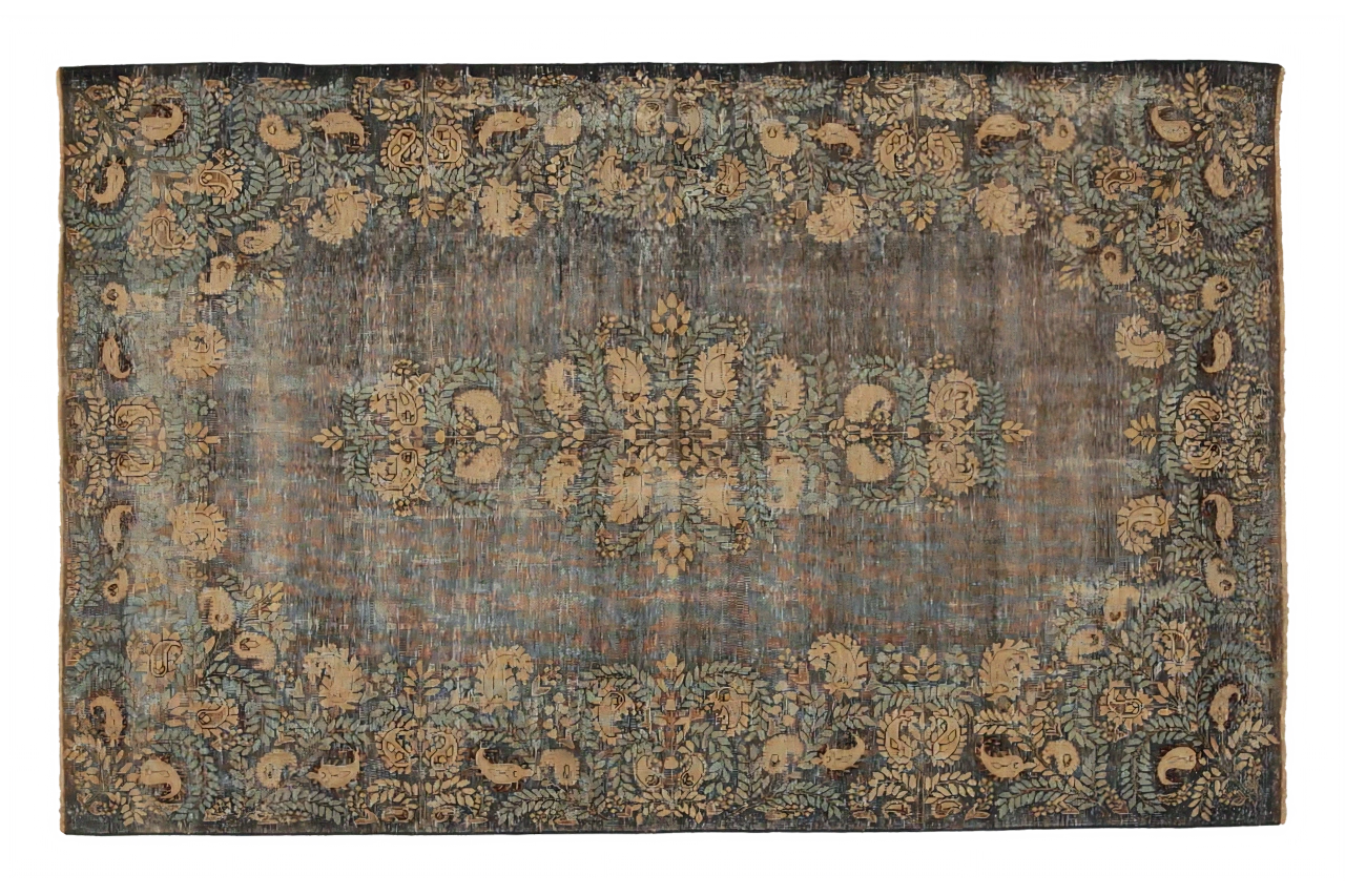 Antique Persian Kerman Transitional Rug 90666