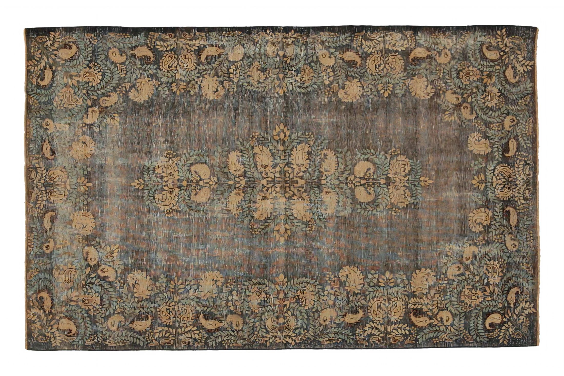 Antique Persian Kerman Transitional Rug 90666