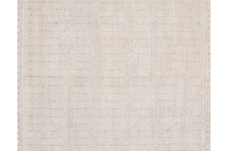 India Moroccan Bright White & Beige Geometric Rug 94457 - image 2