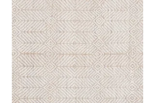 India Moroccan Bright White & Beige Geometric Rug 94457 - image 3