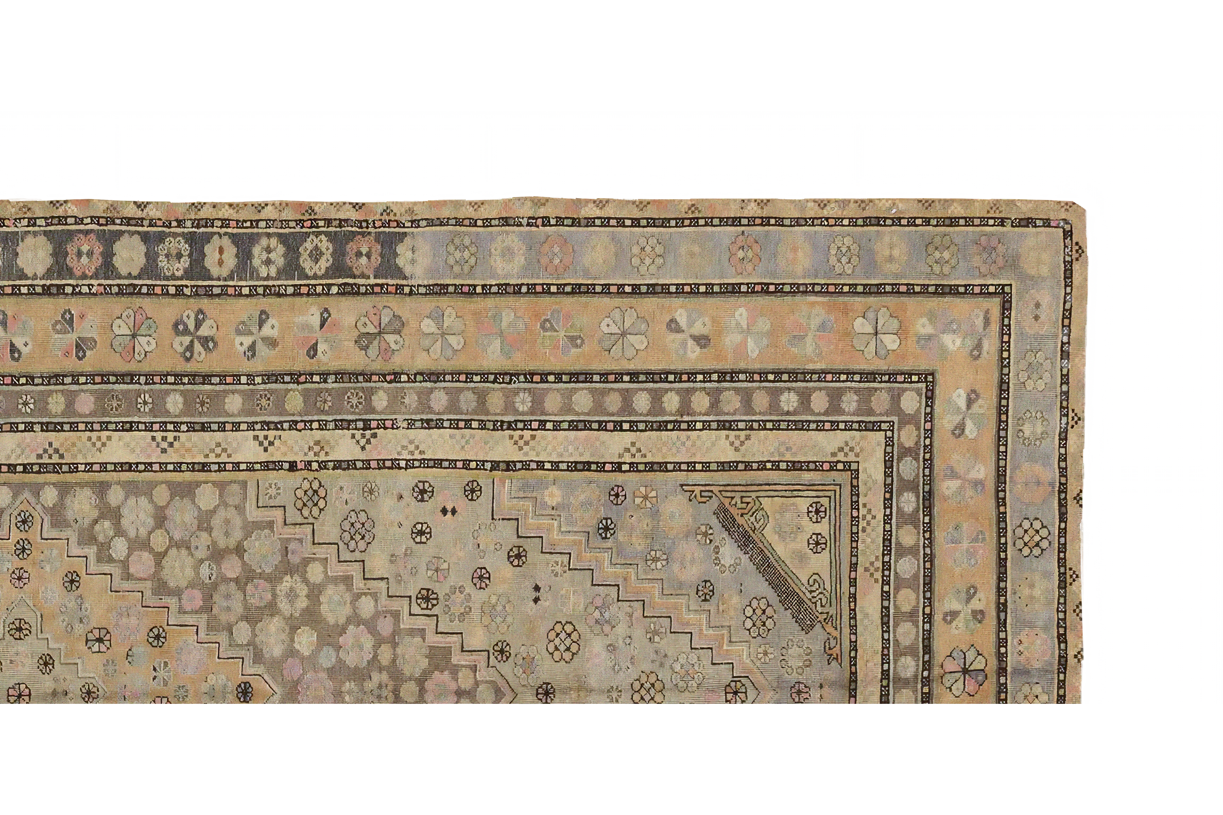 Russian Rug Detailed Vintage Russia Central Asia Traditional Rug 10337 | Arsin Rug Gallery