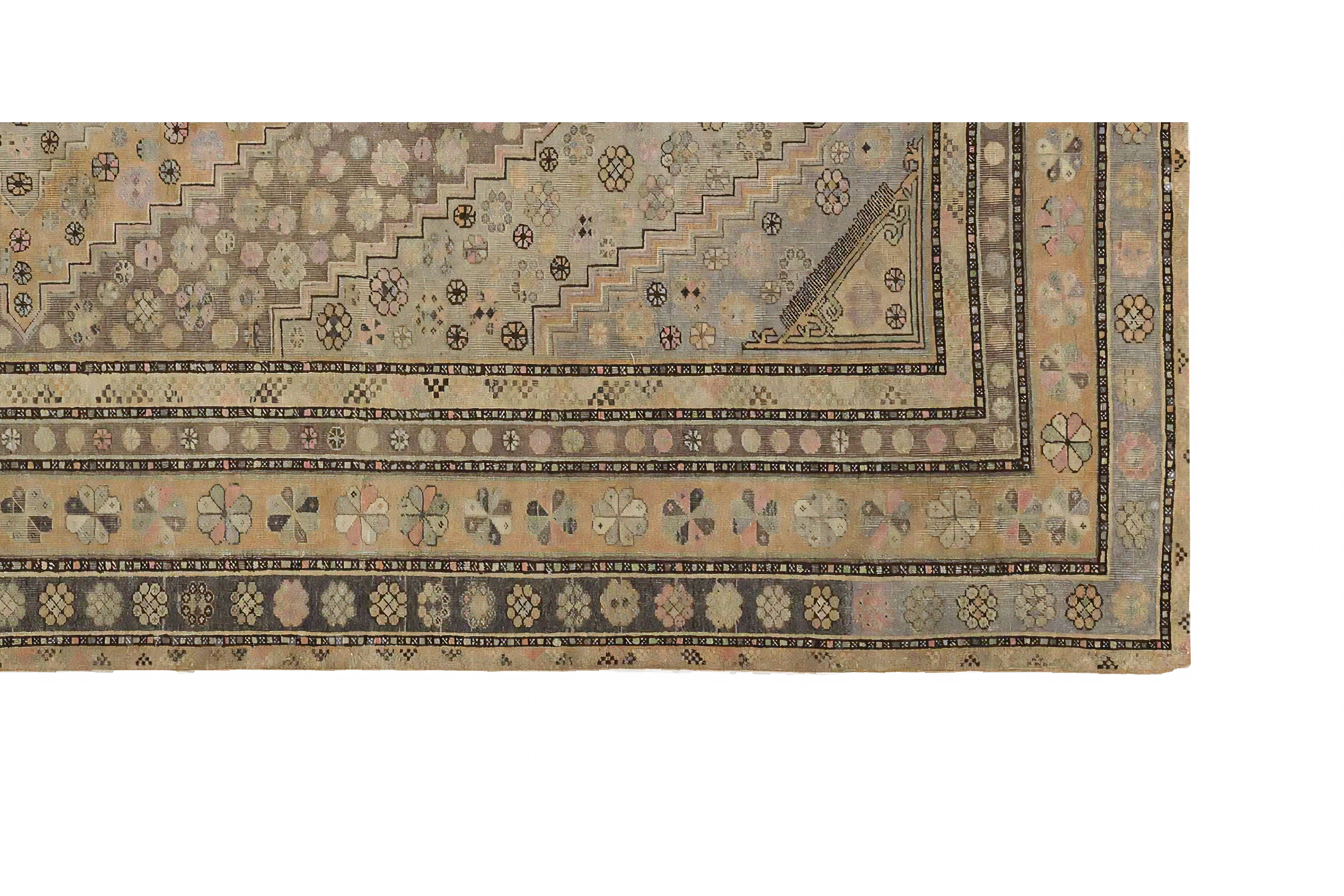 Russian Rug Detailed Vintage Russia Central Asia Traditional Rug 10337 | Arsin Rug Gallery