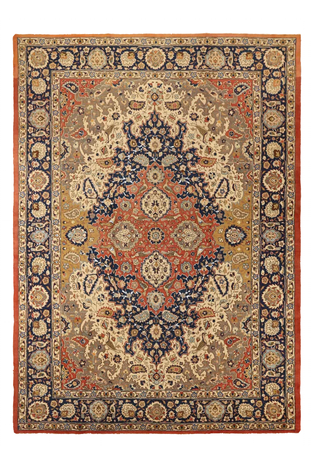 Vintage Persian Tabriz Traditional Rug 10394