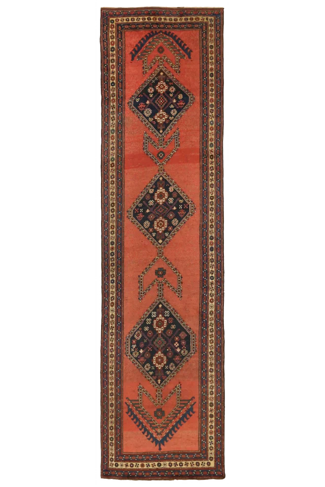 Vintage Persian Bijar Tribal Rug 10526