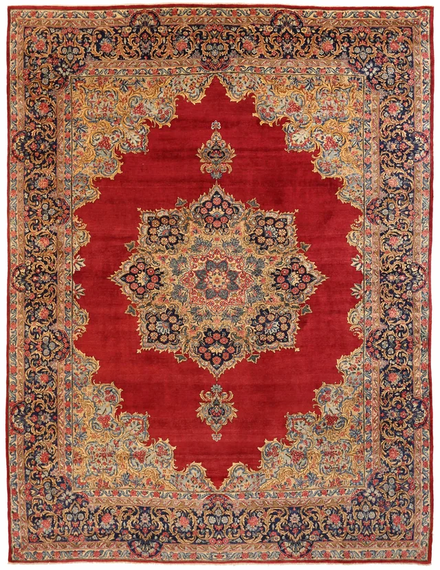 Antique Persian Kerman Traditional Rug 10678