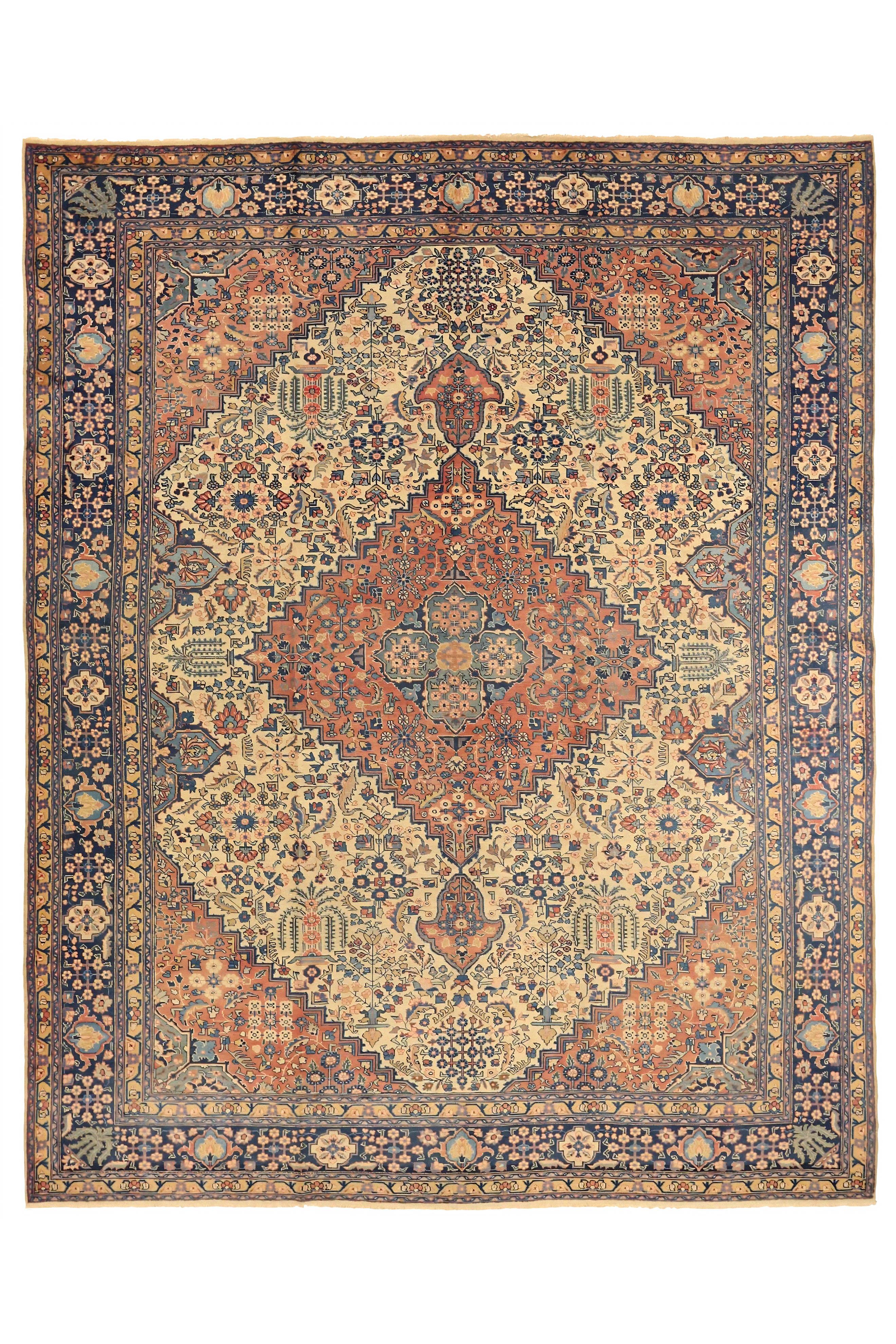 Antique Persian Tabriz Traditional Rug 10858