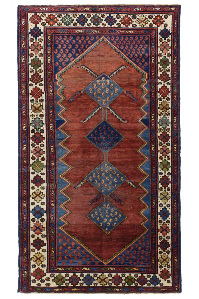 Antique Persian Hamadan Transitional Rug 11153