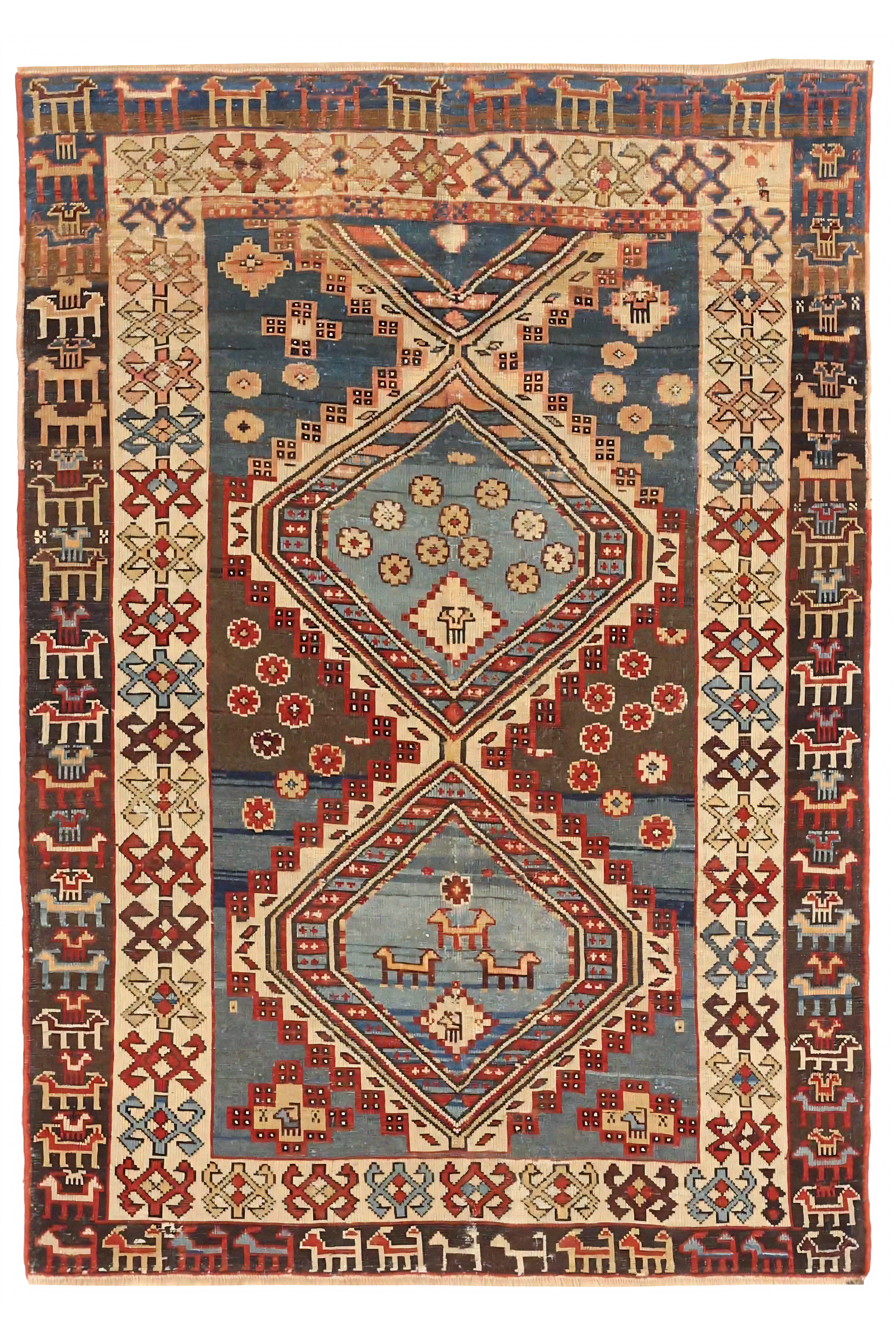 Antique Russia Kazakhstan Transitional Rug 11177