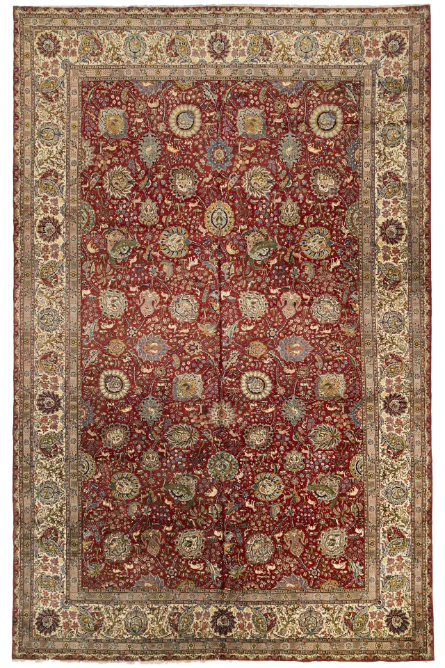 Antique Persian Tabriz Traditional Rug 11579