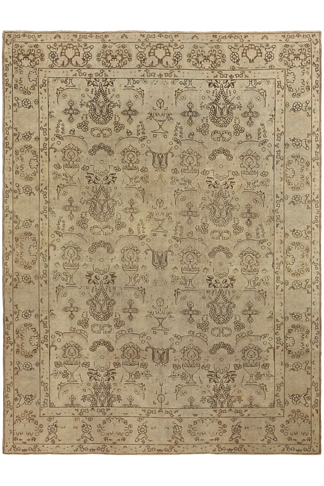 Antique Persian Tabriz Transitional Rug 11725
