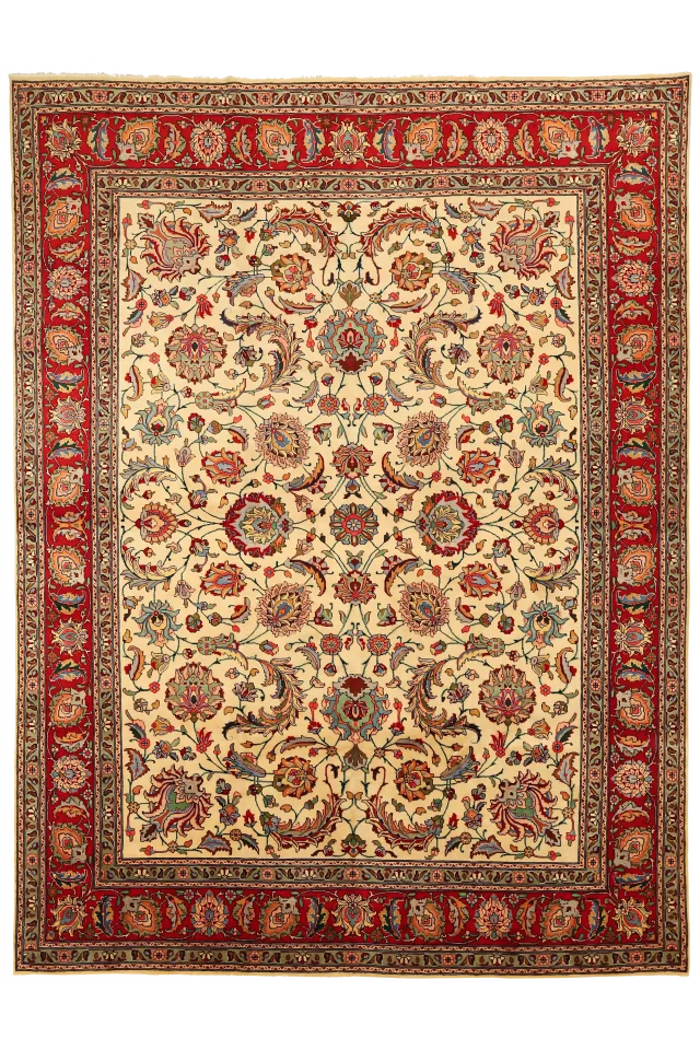 Antique Persian Tabriz Traditional Rug 53308