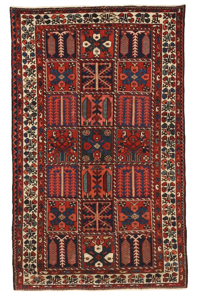 Antique Persian Bakhtiar Traditional Rug 53971
