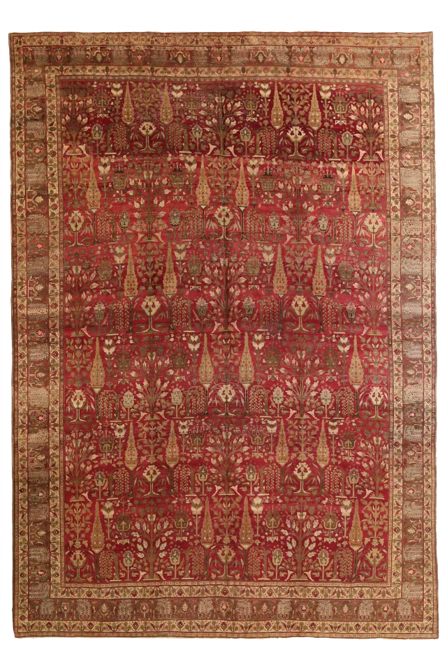 Antique Persian Tabriz Traditional Rug 54024