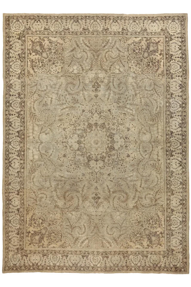 Antique Persian Tabriz Transitional Rug 54075