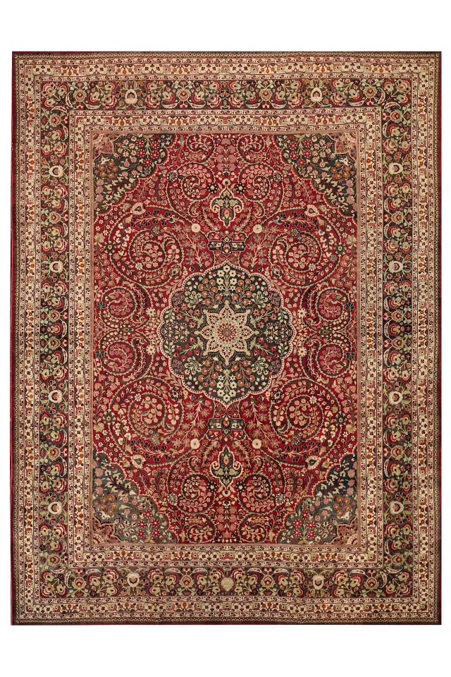 Antique Persian Mashad Traditional Rug 54104