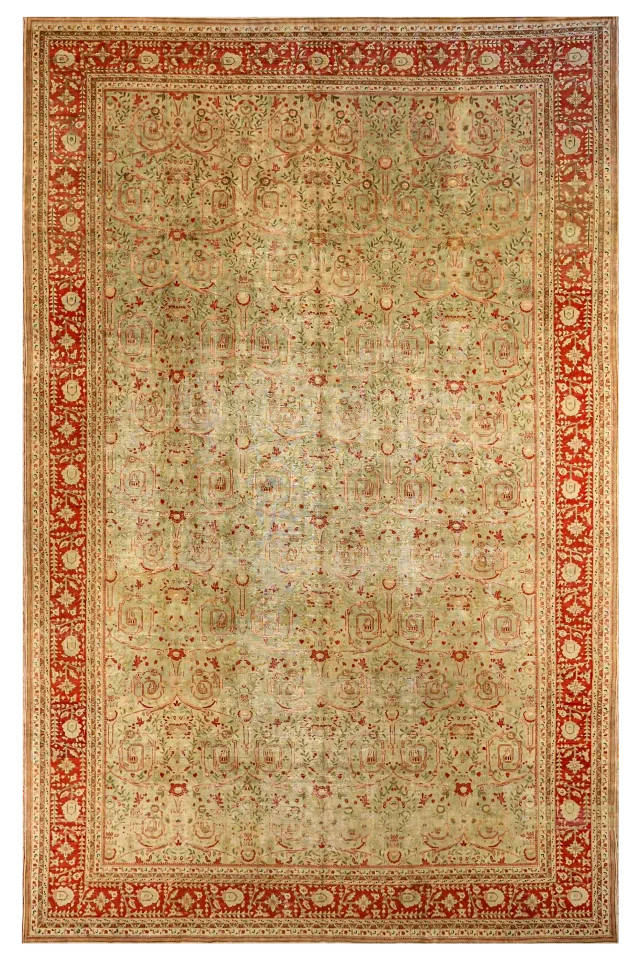 Antique Persian Tabriz Transitional Rug 54124