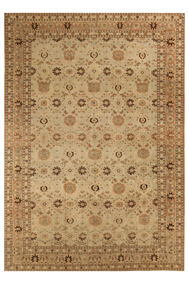 Antique Persian Varamin Transitional Rug 65005