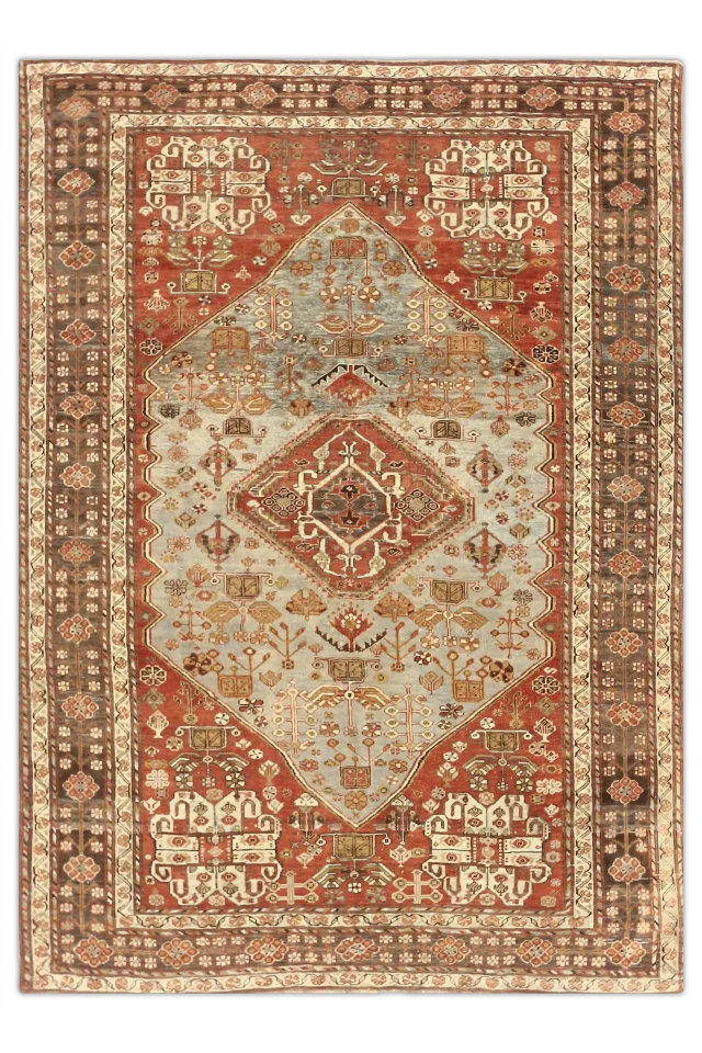 Antique Persian Shiraz Transitional Rug 66277