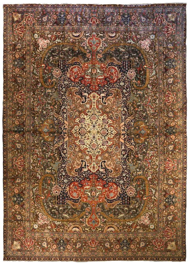 Persian Tabriz Transitional Rug 67125