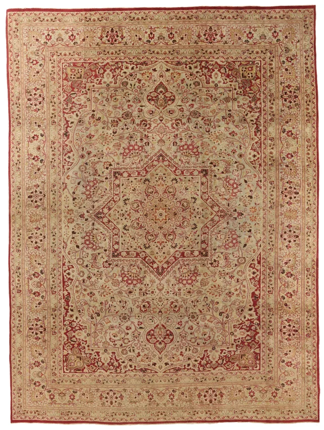 Antique Persian Mashad Transitional Rug 67137