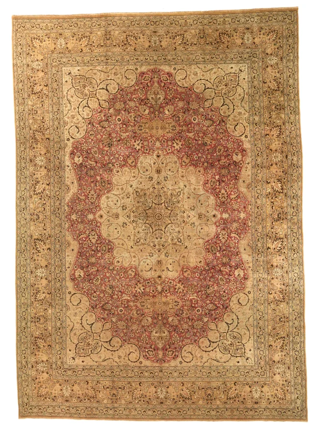 Antique Persian Mashad Traditional Rug 67145