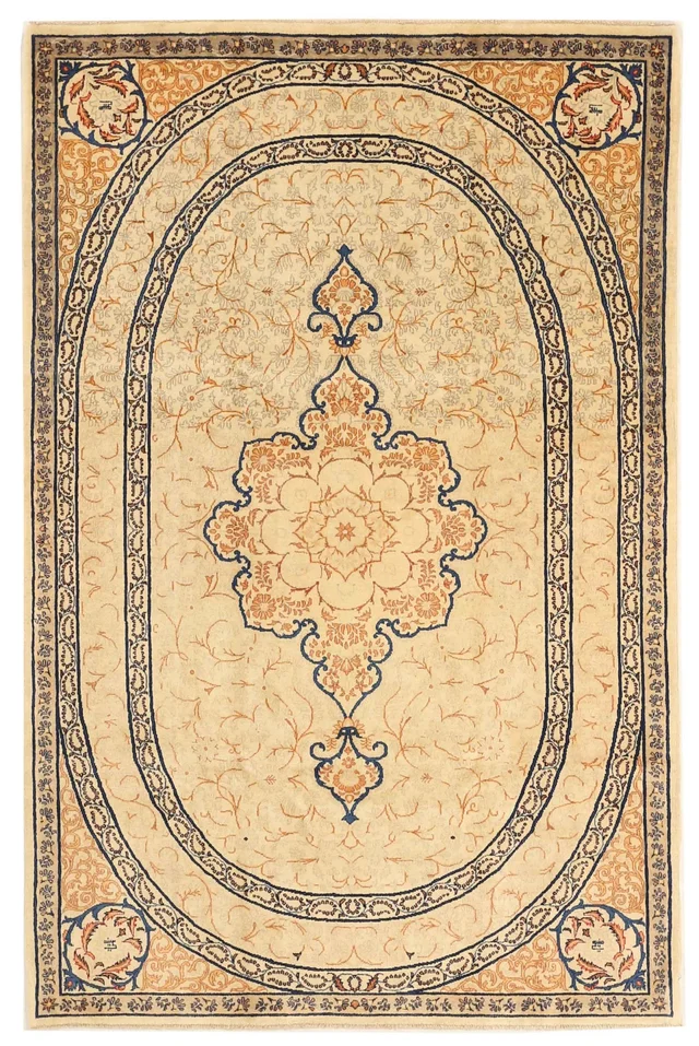 Antique Persian Kashan Transitional Rug 67155