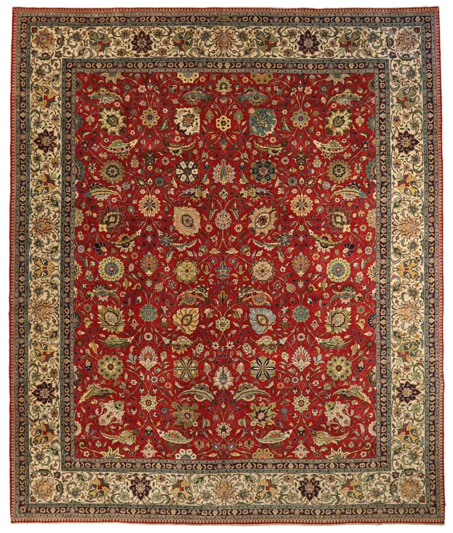 Antique Persian Tabriz Traditional Rug 67207