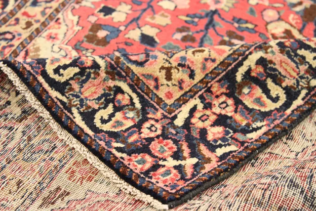 Antique Persian Mashad Traditional Rug 67869